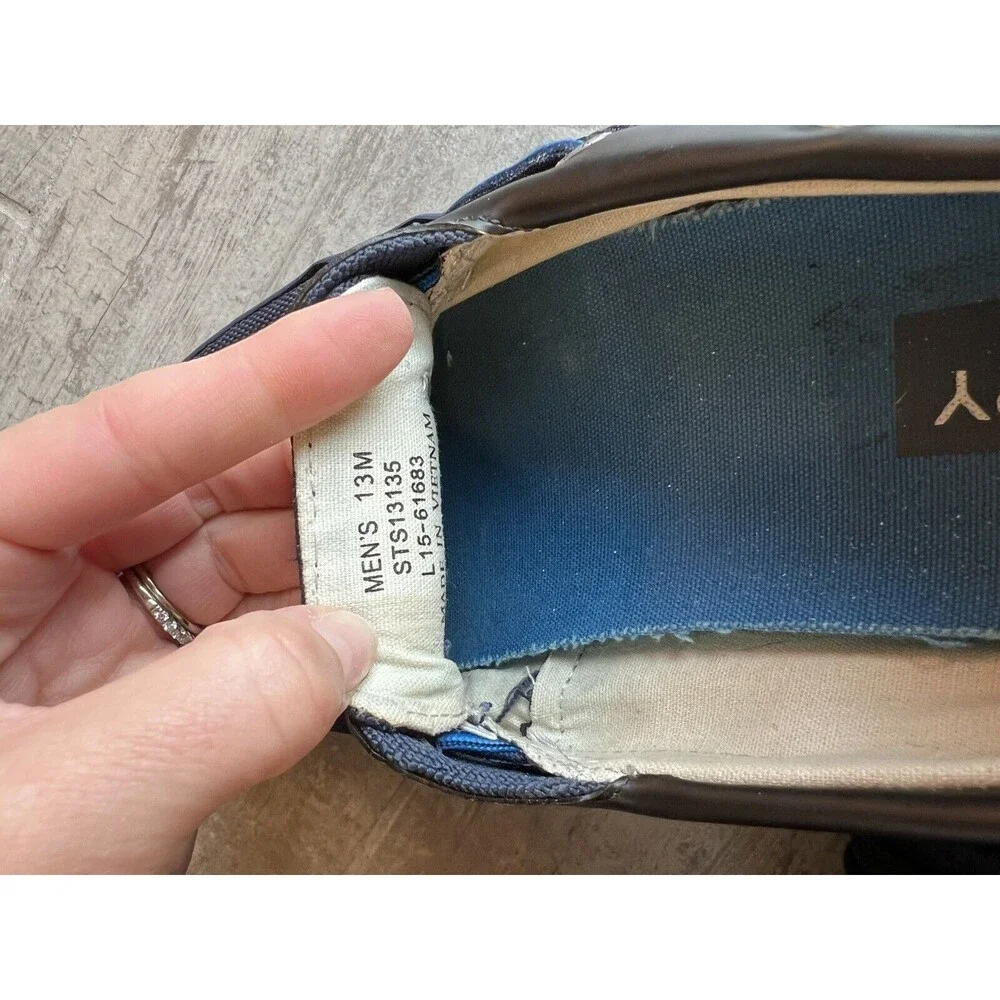 Sperry Top-Sider Men's Size 13 M Bahama 2-Eye Navy Blue Boat Shoes STS13135